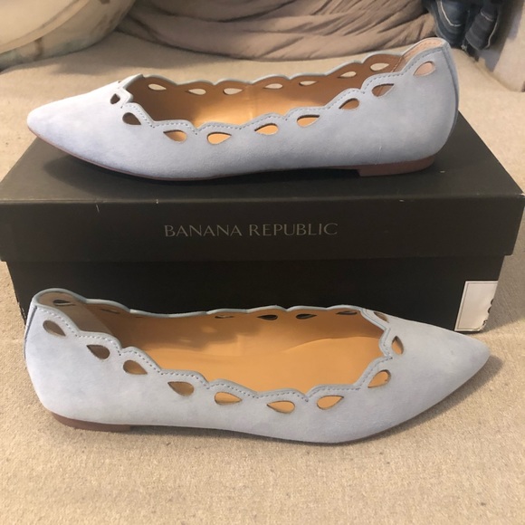 Banana Republic Shoes - Banana Republic Blue Flats 8.5 NEW
